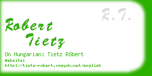 robert tietz business card